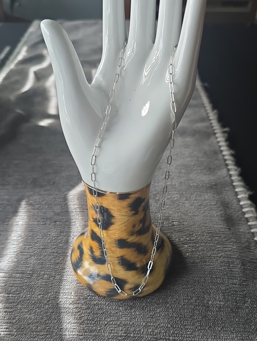 925 Sterling Silver Paperclip Chain Necklace~18"